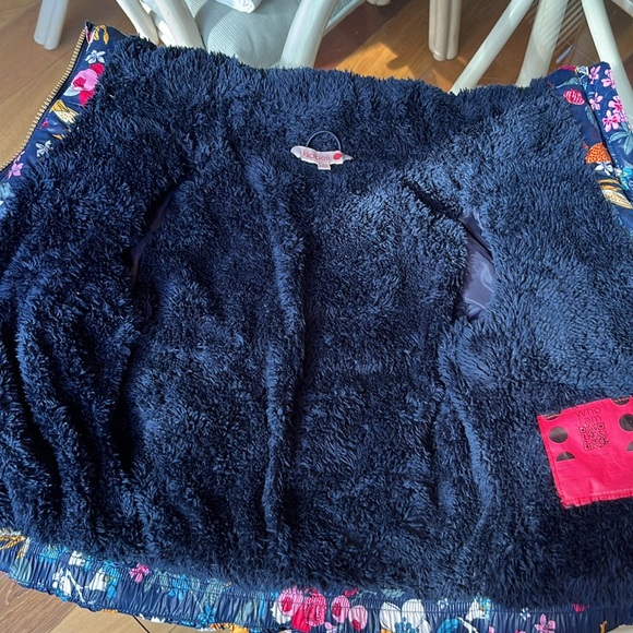 Boboli Spain Bright Floral Print Puffer Jacket Vibrant Colorful Fleece … - Picture 6 of 13